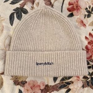 Sporty & Rich Cream Beanie